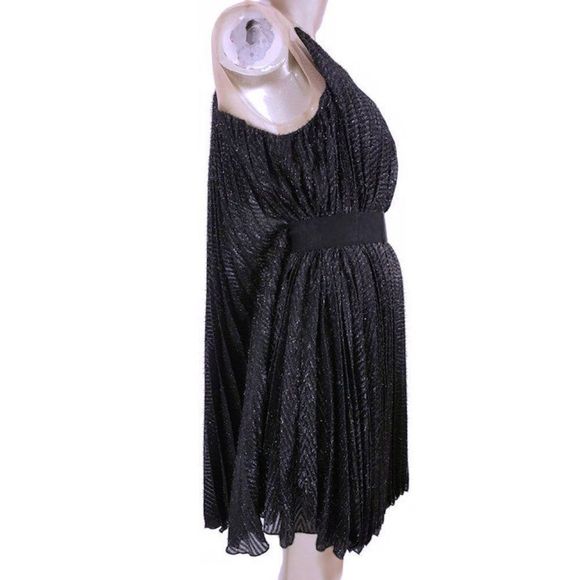 NWT Maria Lucia Hohan Limited Series Knife Pleated Metallic Party Dress - Picture 6 of 16
